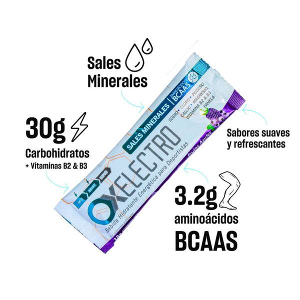 Bebida Hidratante en Polvo OX Electro 38g Hidratación OX Frutos azules 38g 