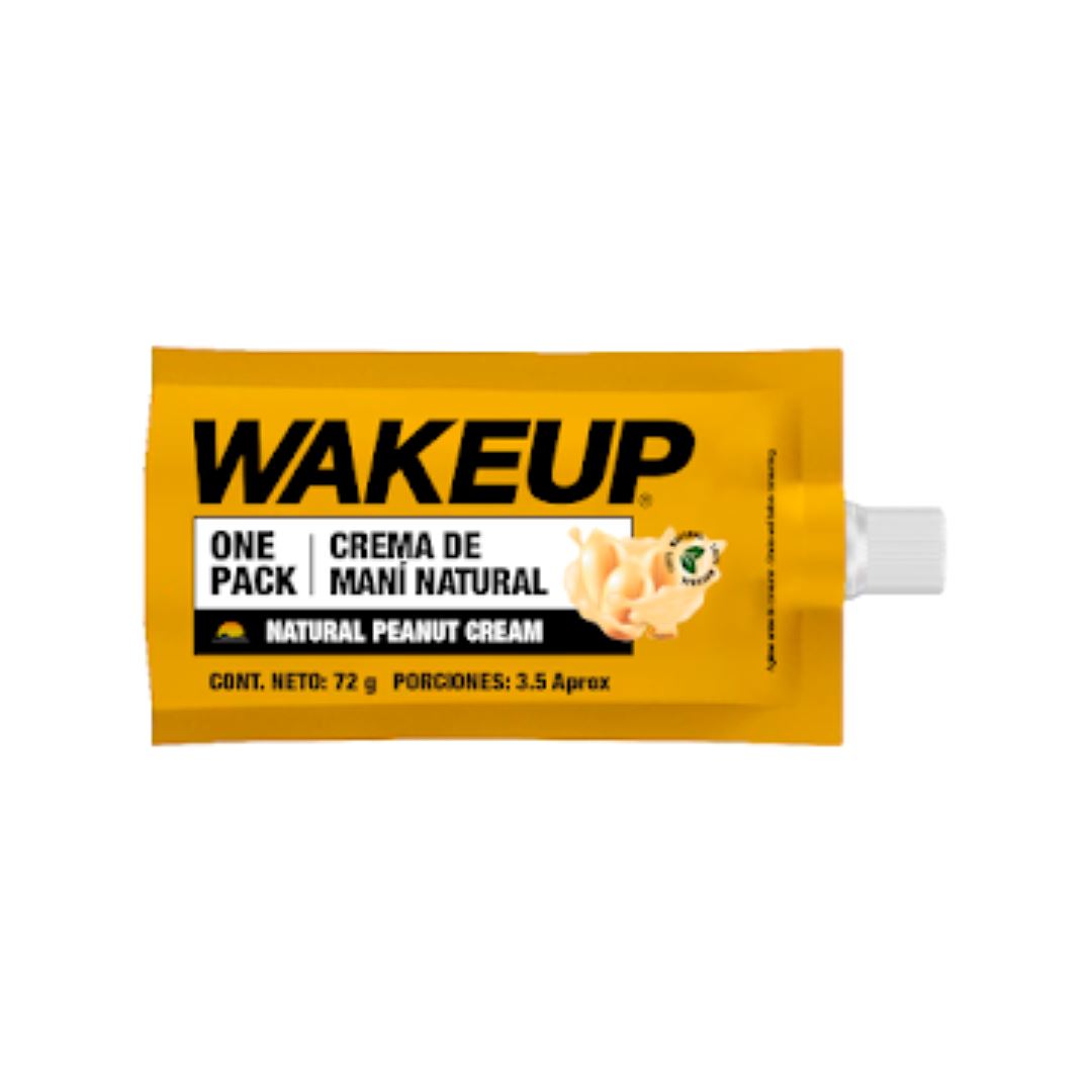 Crema De Maní Wake Up Natural Unidad Gel Sachet Nutrición deportiva Wake Up 