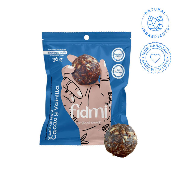 Fidmi Energy Balls Single Bite Nutrición deportiva Fidmi Cacao 36g 